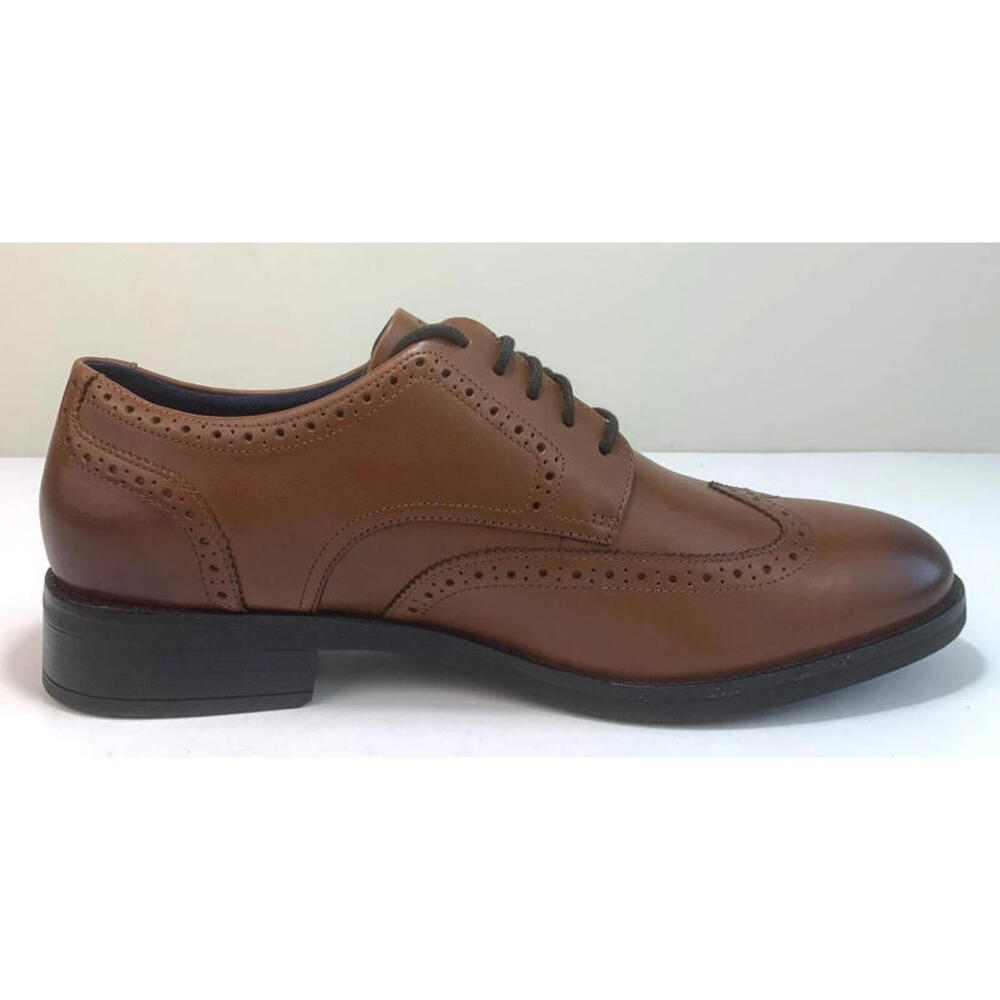Cole Haan Men's Size 10 Grand +Wingtip Oxford British Tan Dress Shoes C37330 NIB